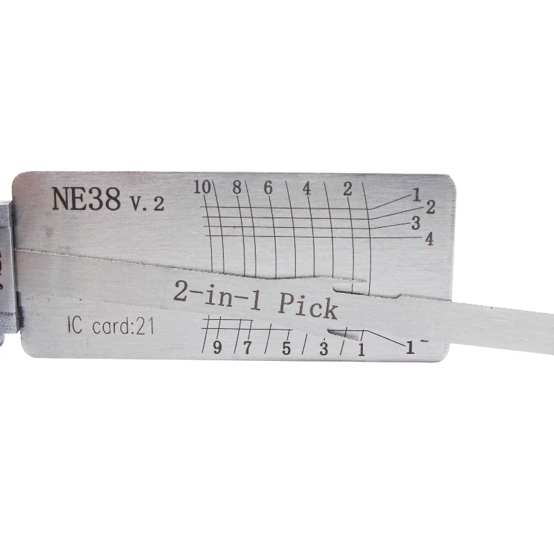 Lishi NE38V.2 2 in 1 Locksmith Tool Lock Pick & Decoder Flat Milling for Honda/Ford/MG/MINI/Nissan/Land Rover Models