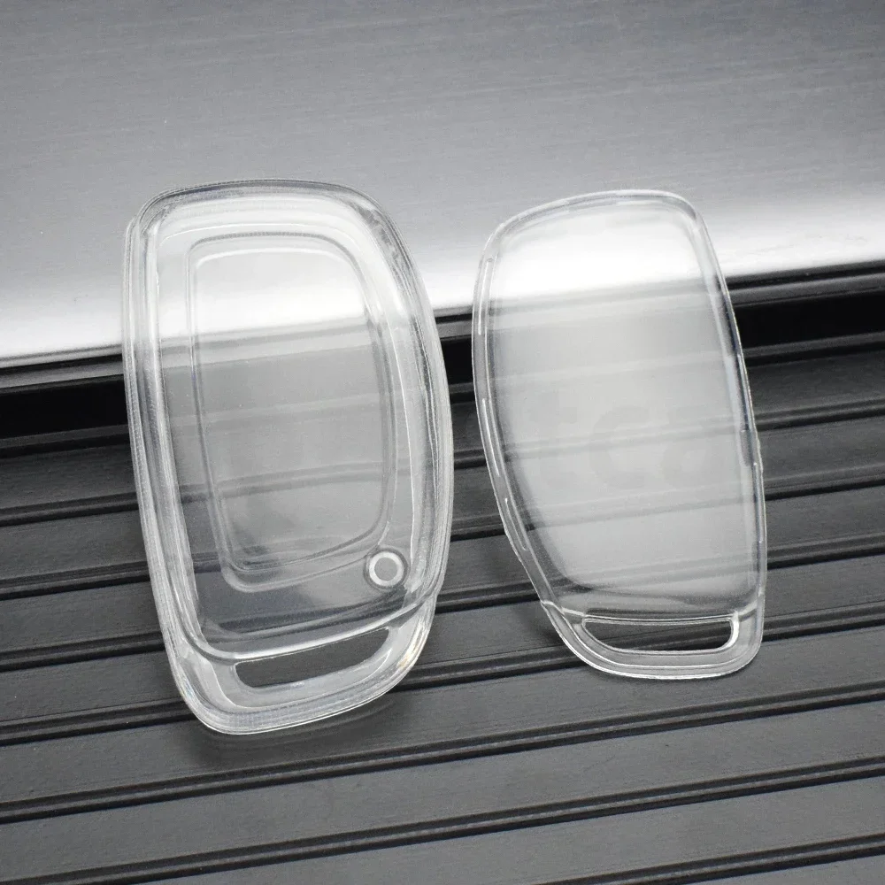 3 4 Buttons Transparent TPU For Hyundai Tucson Santa Fe Rena Sonata Elantra Creta Ix35 Ix45 I10 I30 I40 Car Smart Key Case Cover