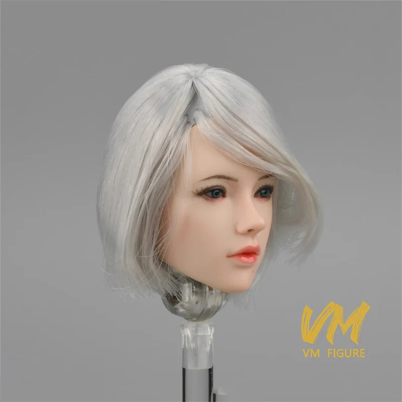 1/6 Scale NieR 2B Gir Head Sculpt with Blindfold Hair Band Fit 12'' ANT TBL Female Pale Soldier Action Figure Body Doll Toys view 4