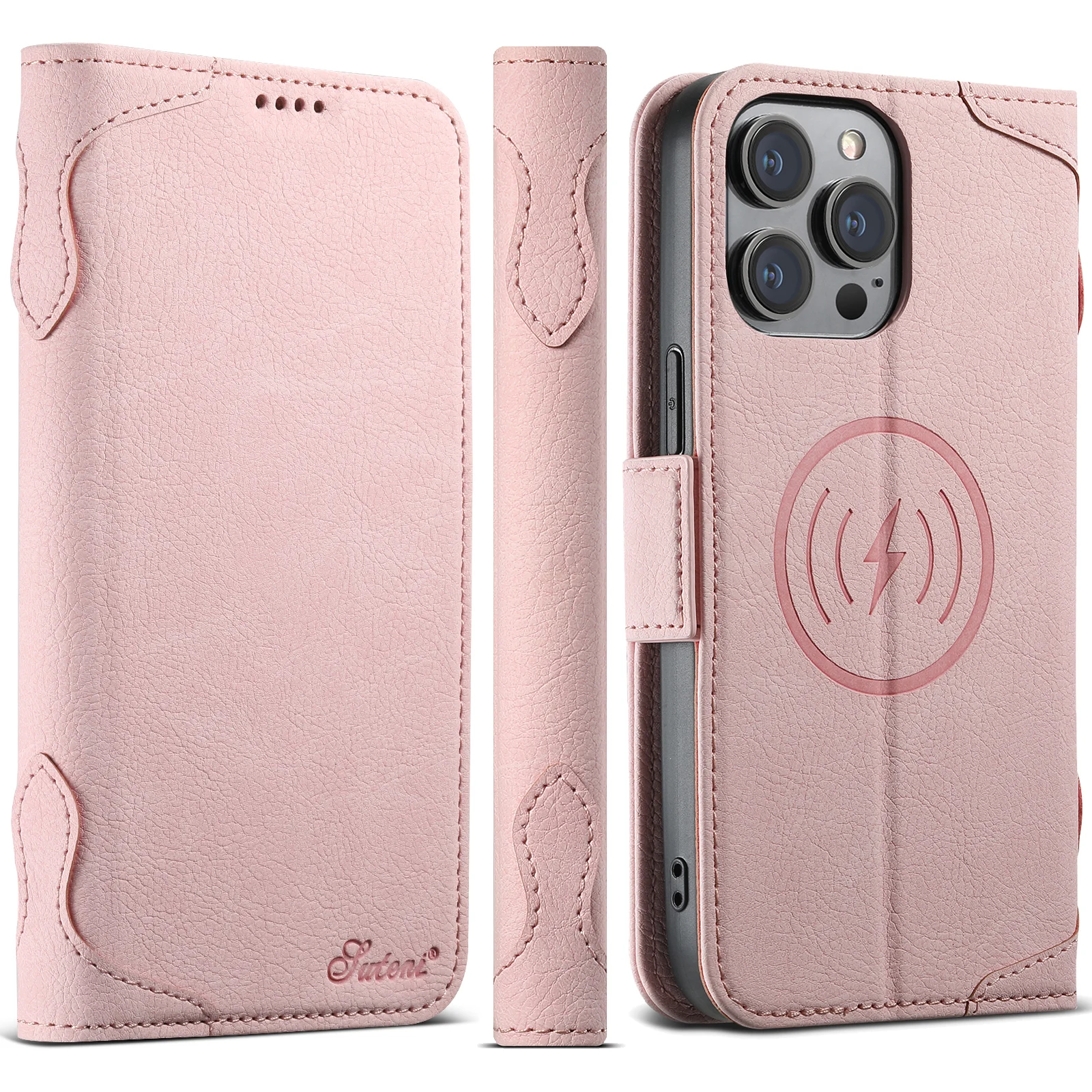 Kartenhalter-Brieftasche Flip-Cover Handyhülle Kompatibel mit Magnetischem Kabellosen Laden für iPhone 18 Pro Max 17 Air 16 Plus 15 14 – Detail 35