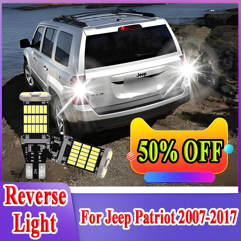 

2PCS T15 W16W Canbus Car LED Reverse Light 6000K CSP Chips For Jeep Patriot 2007-2014 2015 2016 2017 Backup Lamp Plug and Play