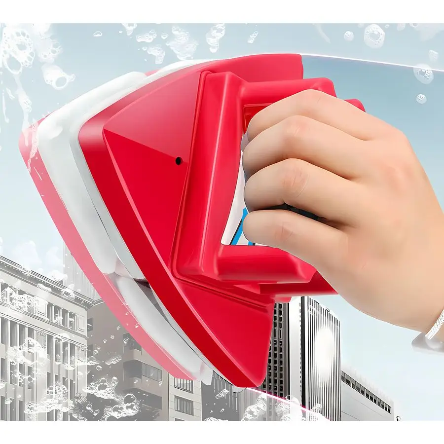 

Outside Magnetic Window Cleaner, DoubleSided Brush Glass Wiper Cleaning Tools, Adjustable Magnetic Glider for HighRise Double Gl