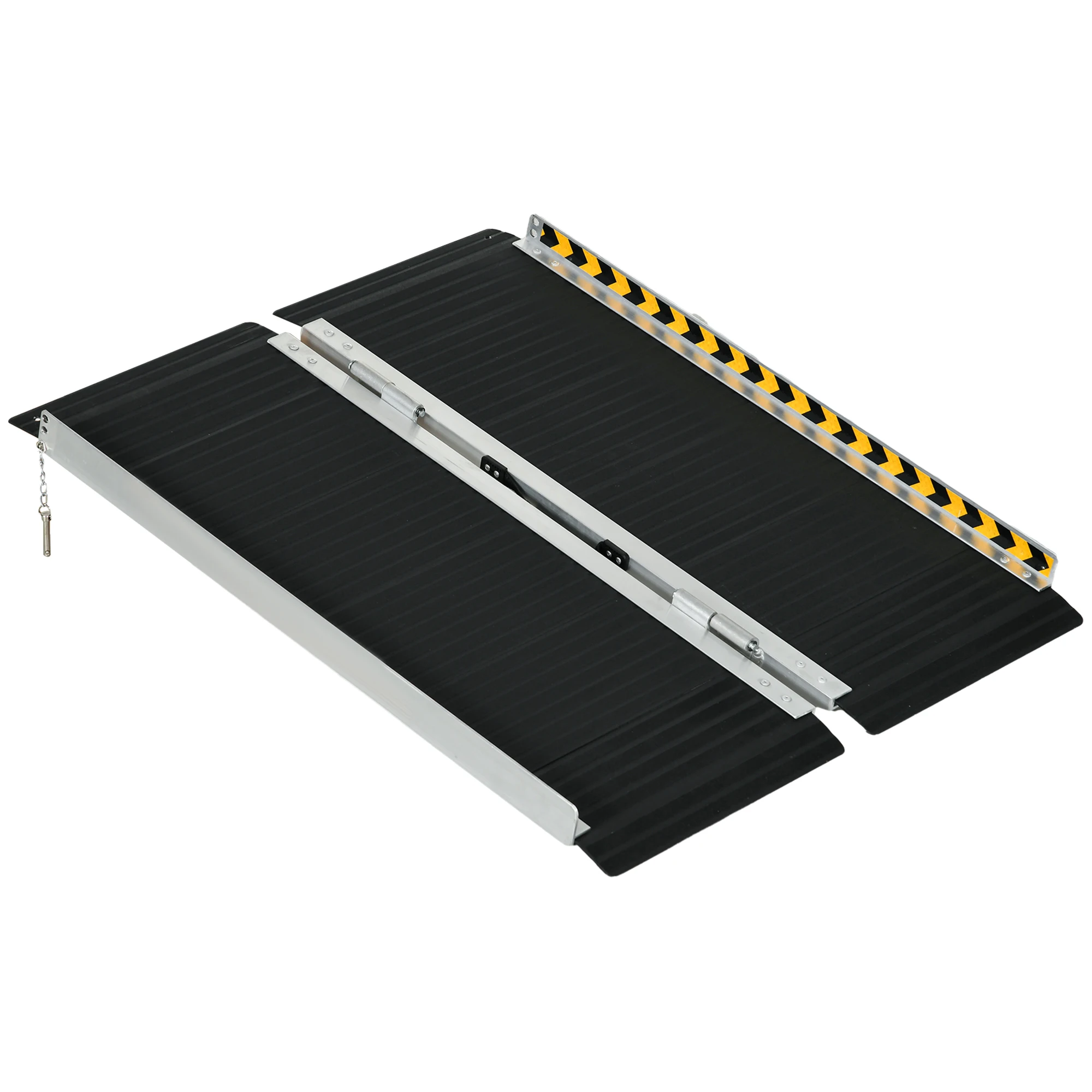 HOMCOM Rampa para Sillas de Ruedas Plegable de Aleación de Aluminio 91 cm Negro