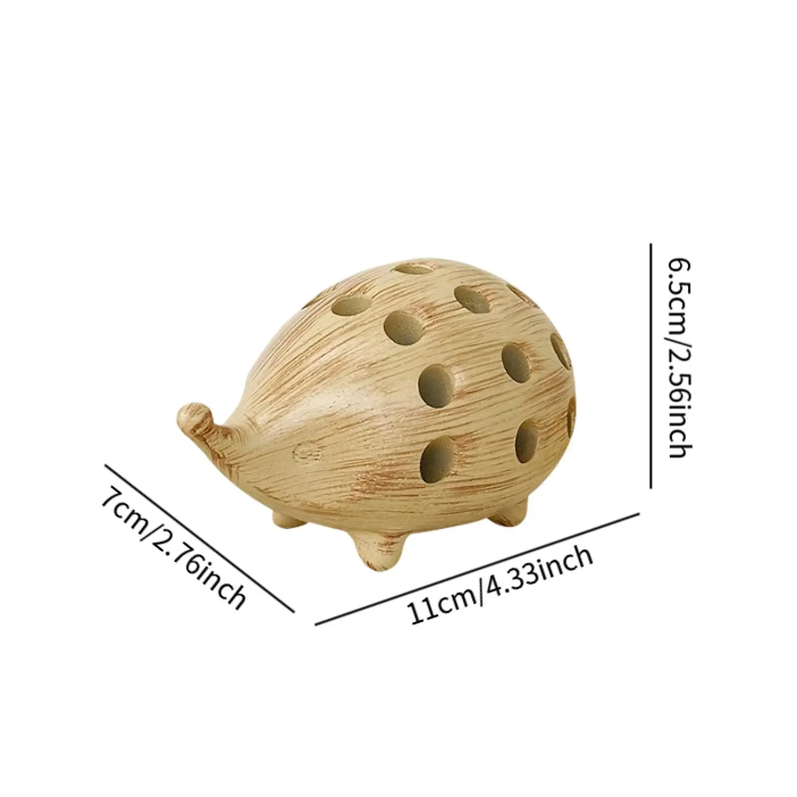 Hedgehog Design Wooden Pencil Holder Large Capacity Pen Storage Pot for Desk Organization Art Supplies Makeup Brushes