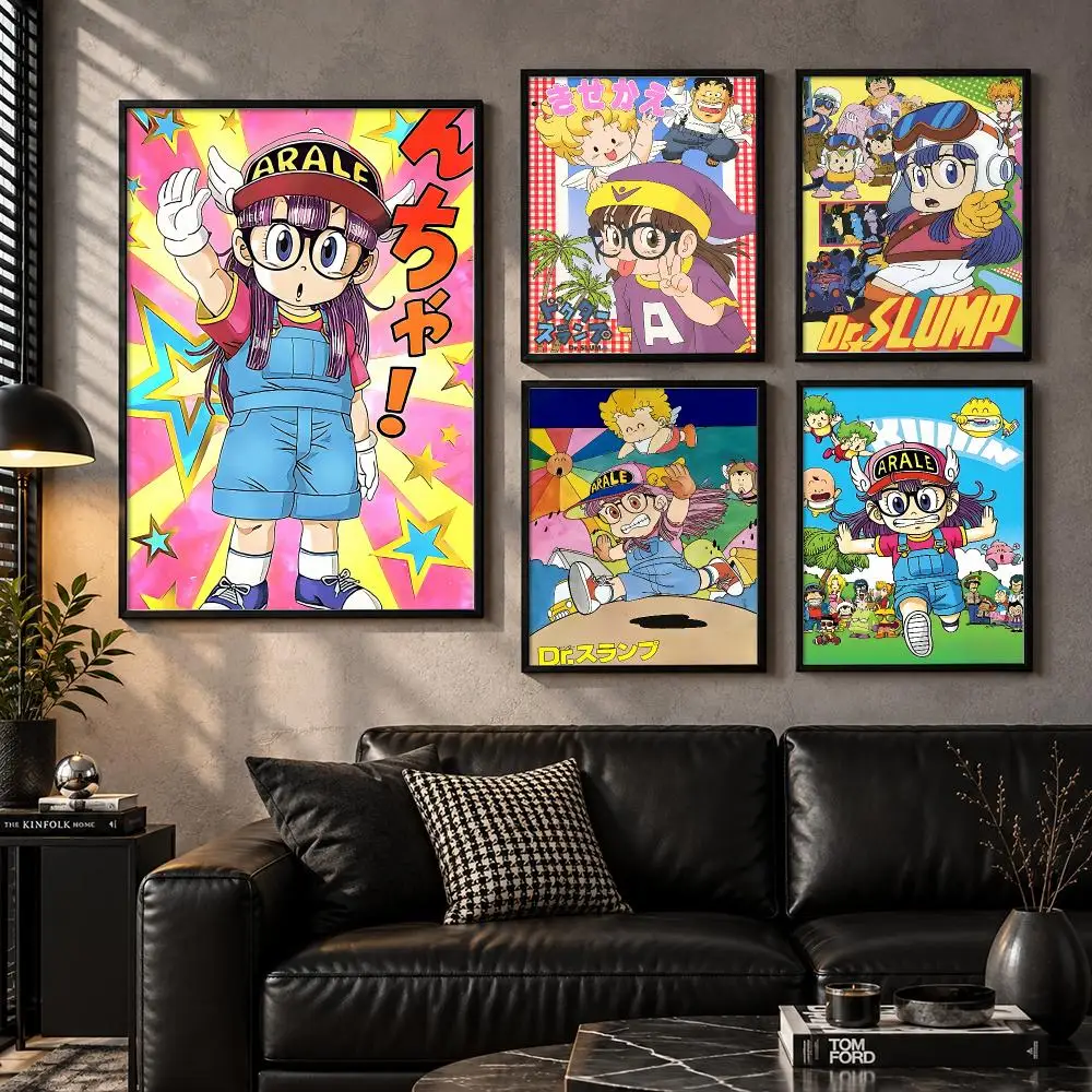 Dr. Slump 80s Robot Girl Comedy Retro Manga Anime Classic Poster Aesthetic Unframed Wall Prints for Bedroom & Living Room
