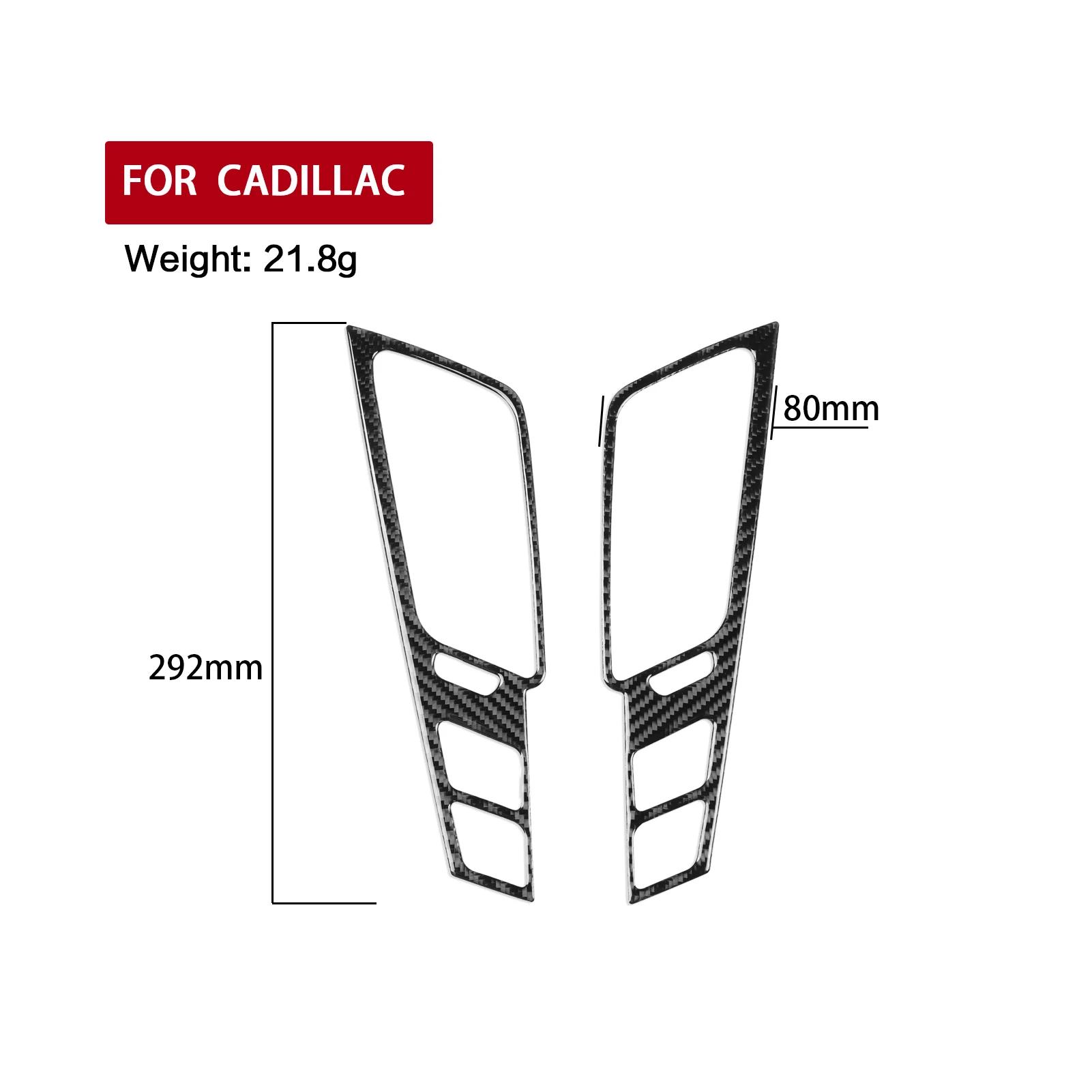 For Cadillac CTS 2008—2013 Carbon Fiber Center Console Sides Button Panel Car Accessories Interior Cover Trim Modified Sticker