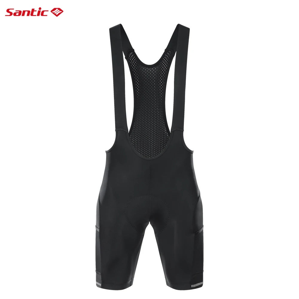 

Santic New Summer Men Cycling Bib Shorts With Pockets 4D Padded Breathable MTB Road Bicycle Bib Shorts Bottom WM3C05175H