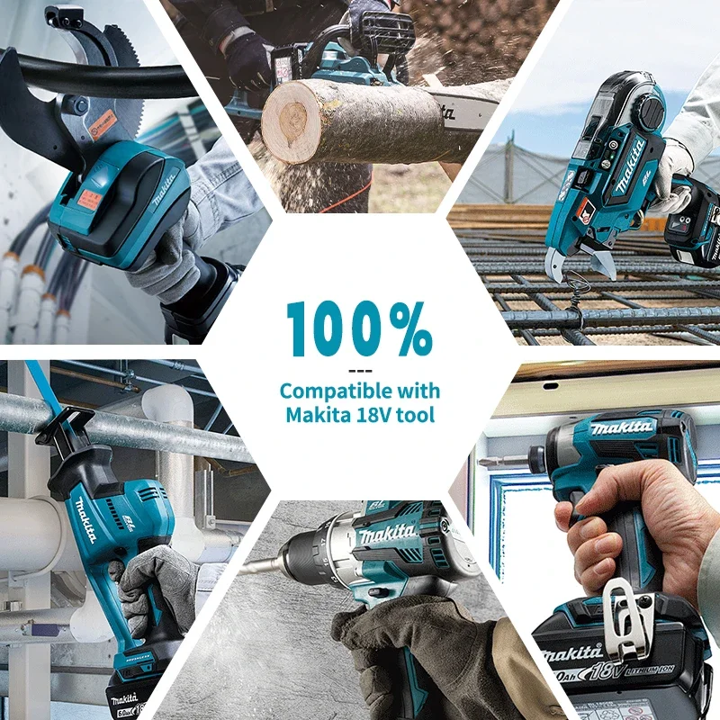 Originální Makita BL1860 18V 6AH baterie Li-ion pro elektrické nářadí Náhradní baterie LXT BL1850 BL1840 pro 18V šroubovák s BMS TPCELL 18V - náhled 2