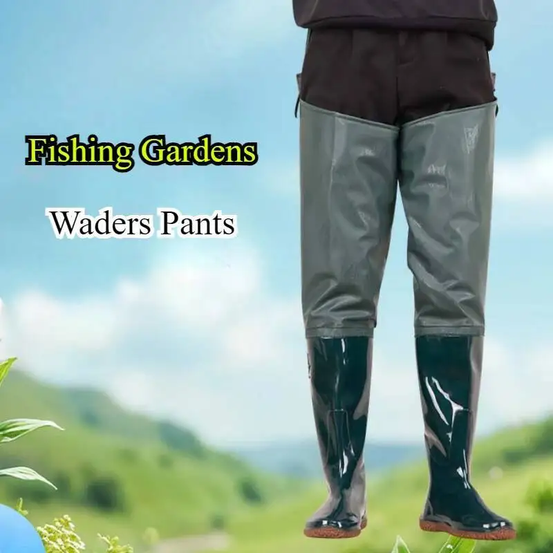 

Мужские и женские вейдеры для рыбалки на открытом воздухе, непромокаемые сапоги до колена, легкая мягкая нескользящая резиновая обувь, болотные брюки