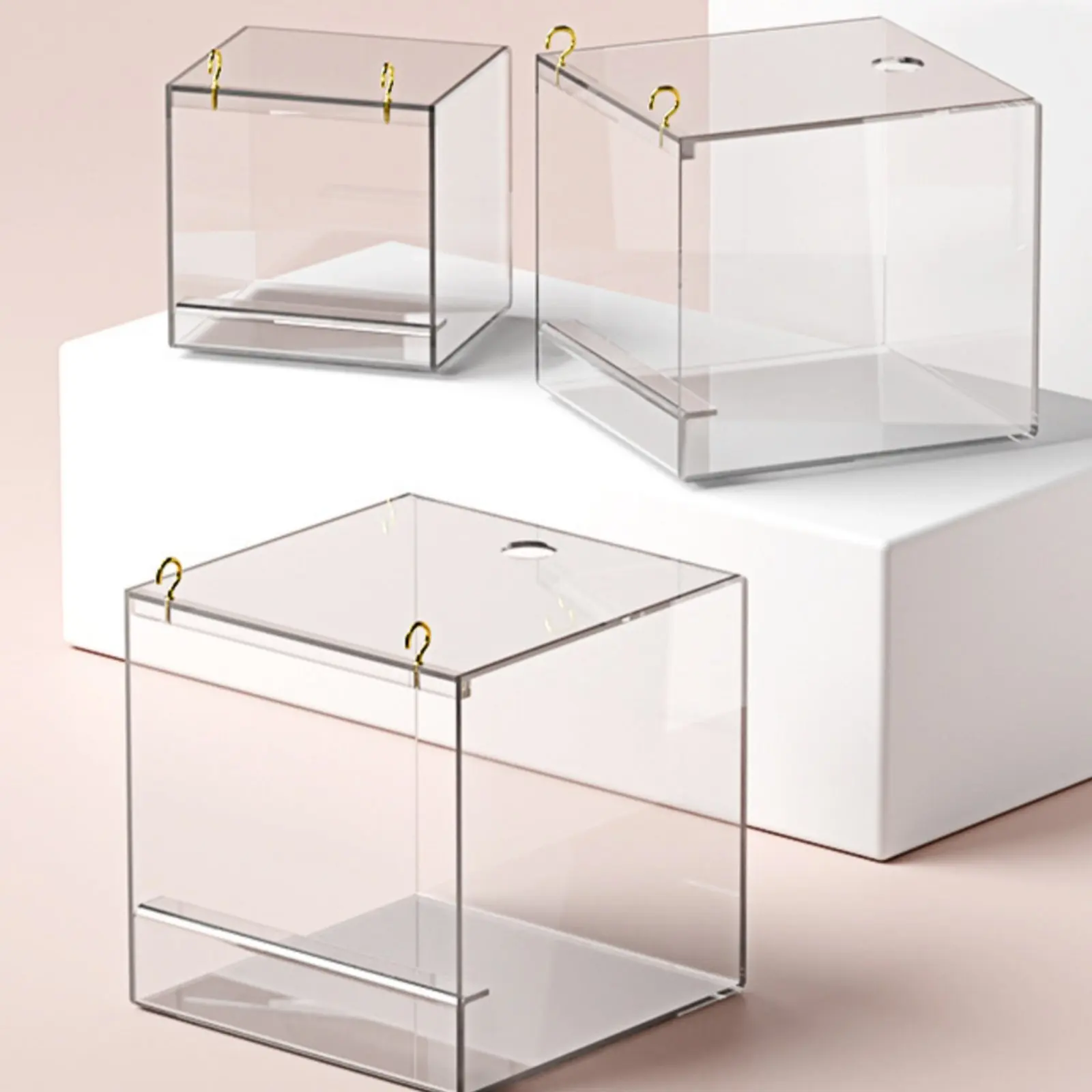 Acrylic Bird Bathing Box Non Parrot Bath Tub Bird Cage Shower Box Space-Saving Pet Supply Removable Drawer for Budgies view 2