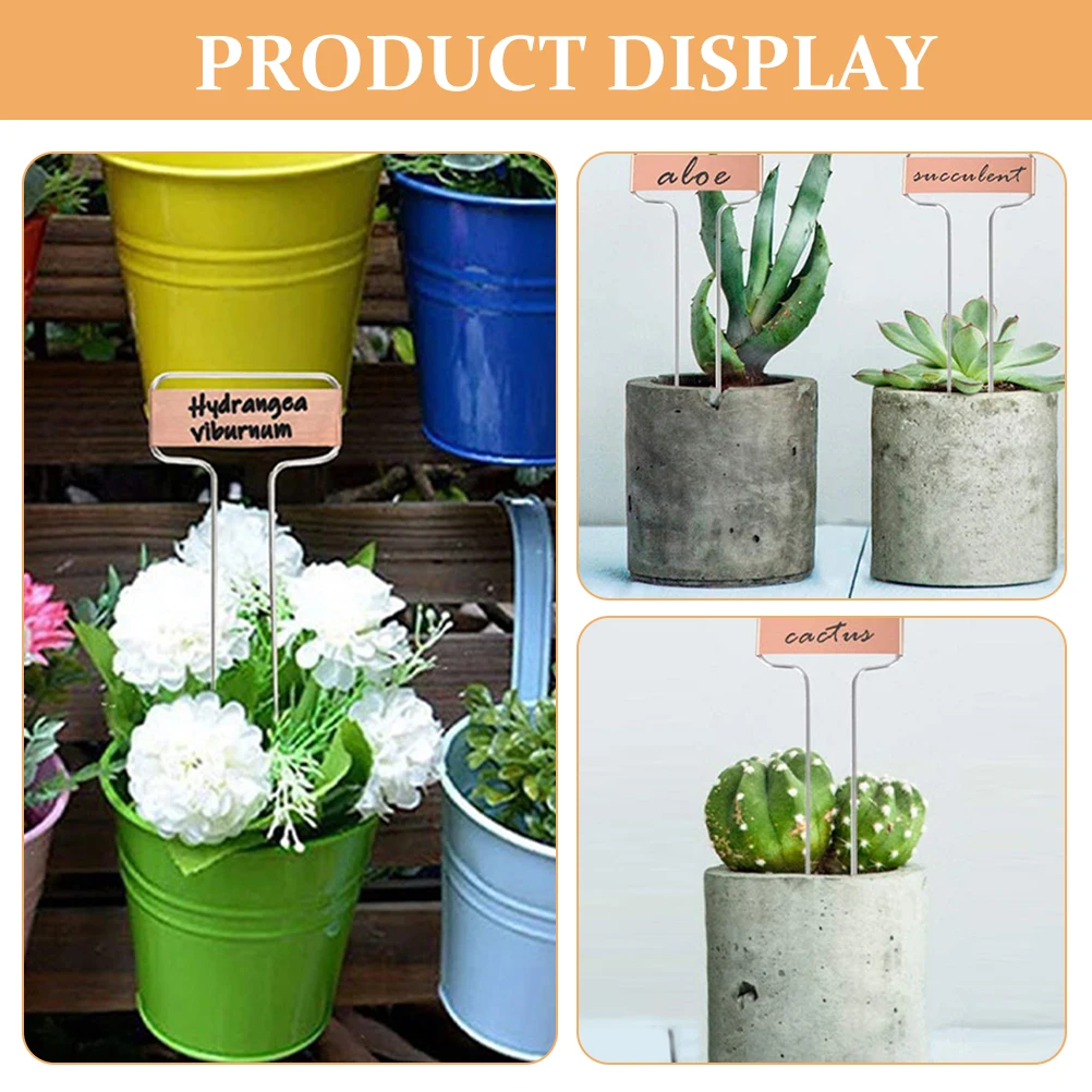

10pcs Plant Labels Copper Tags Sturdy Design Reusable for Garden Flower Beds Pots Vegetable Plots Outdoor Signs Tomato