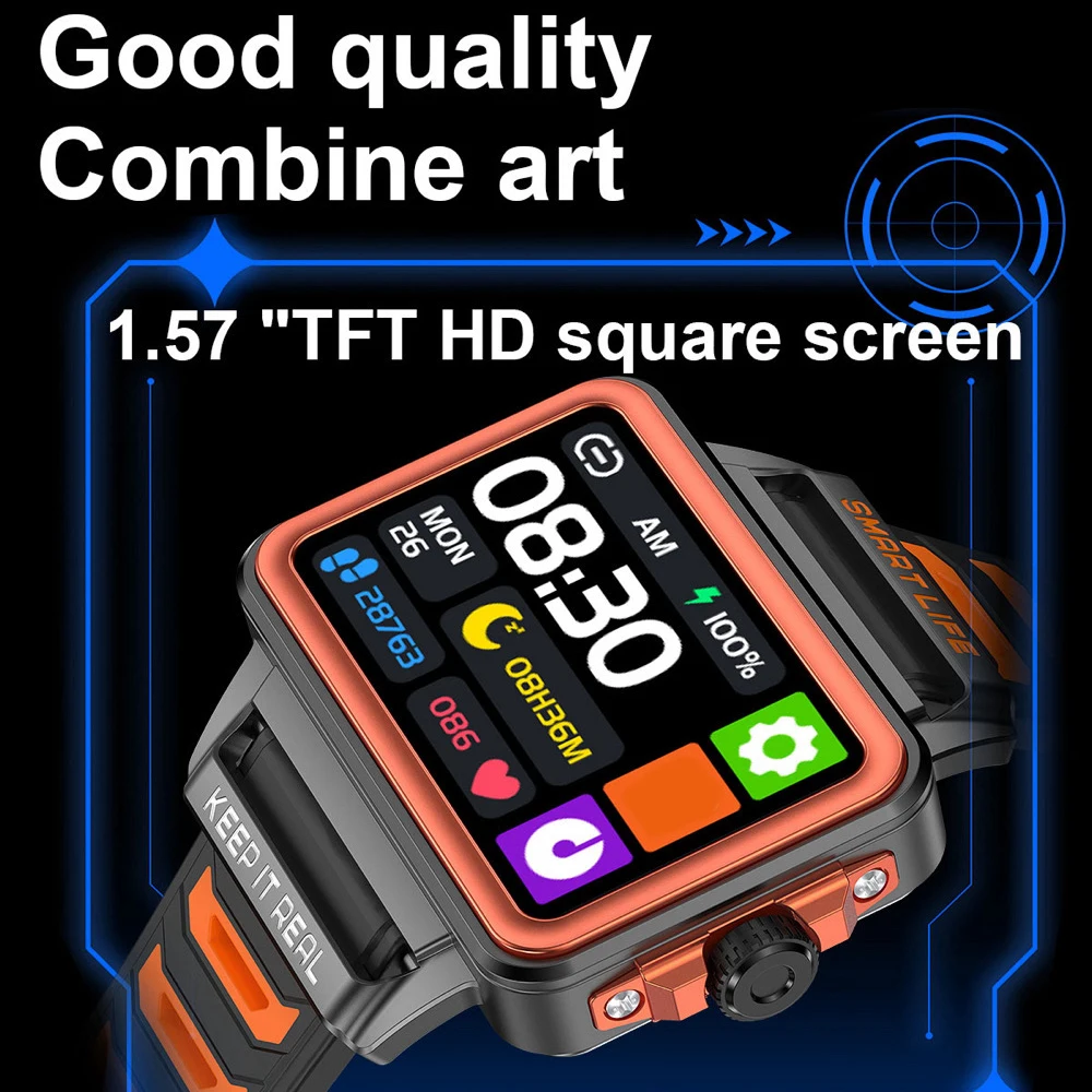 최신 스마트워치 여성 야외 스포츠 피트니스 수면 심박수 모니터 방수 스마트워치 남성용 알람 시계 알림