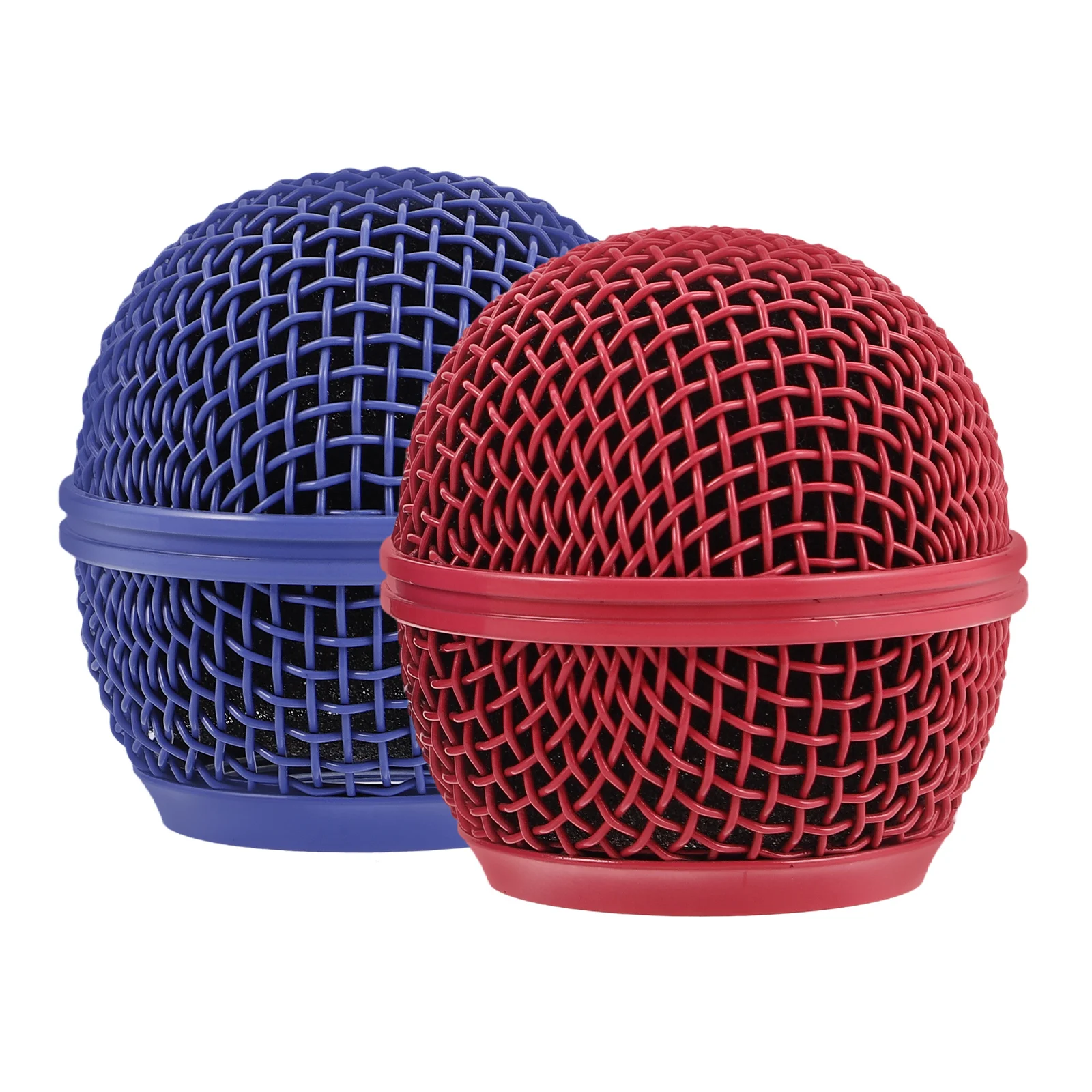 

2 Pcs Metal Microphone Grille Accessories Mesh Cordless Parts Head Cover Headset