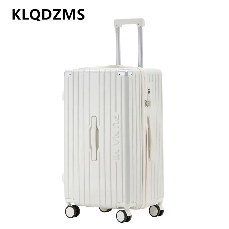 KLQDZMS casing troli kapasitas besar pria, koper beroda roda Universal 20 "24" 26 "28 inci