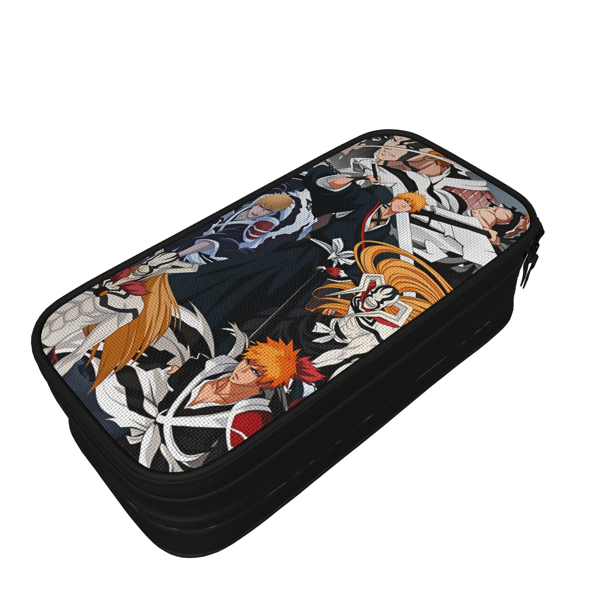 B-Bleachs Characters Pencil Case Large Pencil Box Girls Boys Double Layer Back To School Pencil Cases Stationery Organizer