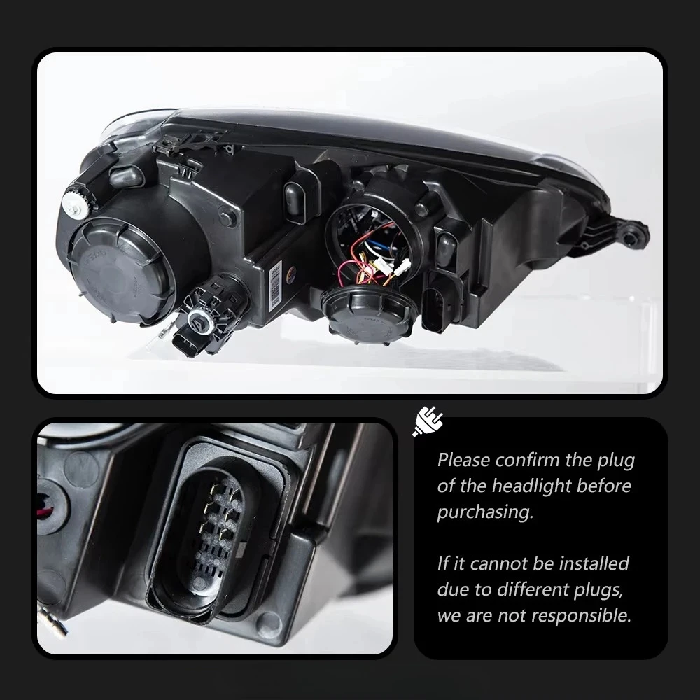 フォルクスワーゲン VW ゴルフ 5 MK5 2003-2011用 LEDヘッドライト DRL