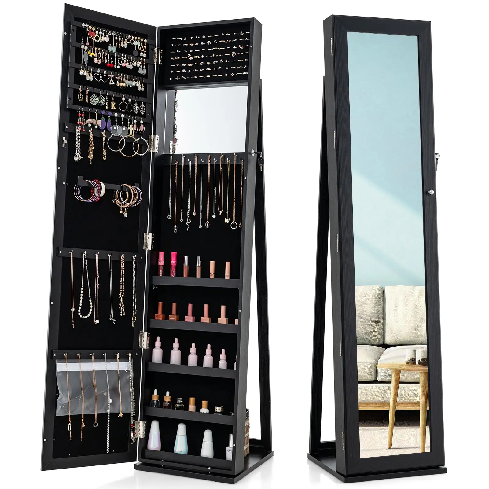 Jewelry Armoire Cabinet with 62