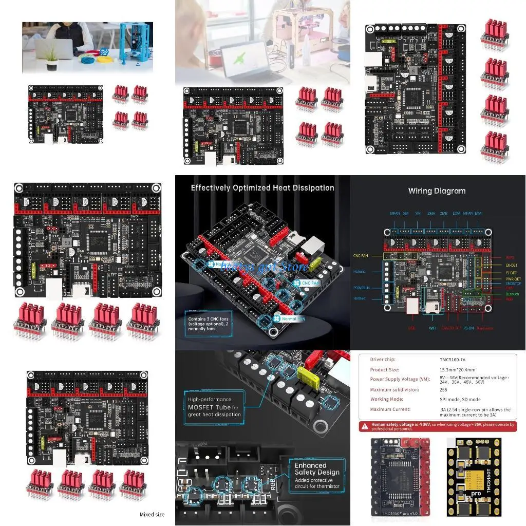 

C7AB BIGTREETECH SKR 3 + TMC5160TPro Control Board Enhances Printing Performances