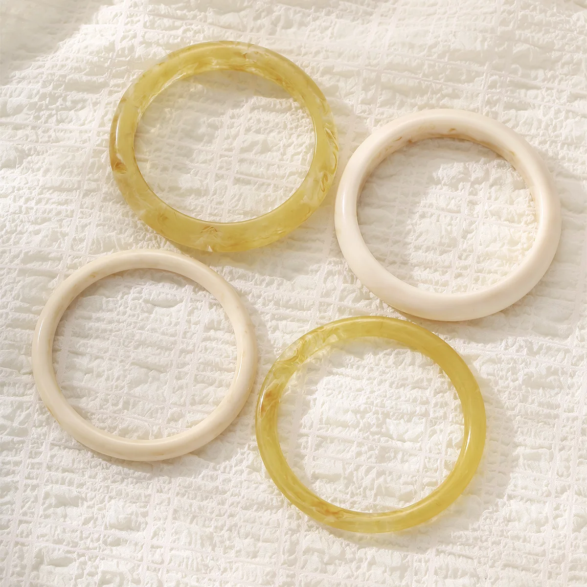 DIEZI 패션 라운드 옐로우 화이트 아크릴 와이드 팔 - Resin Jewelry Kit 리뷰 및 가격