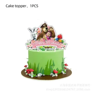 Masha e o Urso Decoração para Menina, Suprimentos De Festa De Aniversário, Talheres, Inserção De Bolo 10 principais vendas lego technic grande - №1