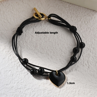 Fashionable and minimalist peach heart personalized bracelet, women's fashion accessories jewelry