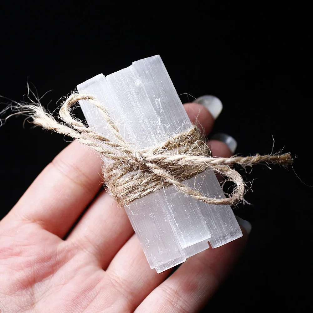 

Natural Stones Selenite Rough Crystals Stick Mineral Healing Reiki Gift Chakra Gypsum Crafts Energy Point Wands