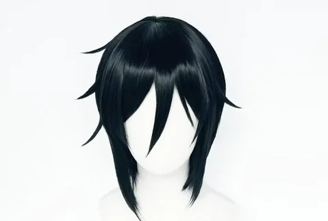 Black Butler Sebastian Michaelis Cosplay Wig Men Short Black Wig Cosplay Anime Cosplay Wig Heat Resistant Synthetic Wigs