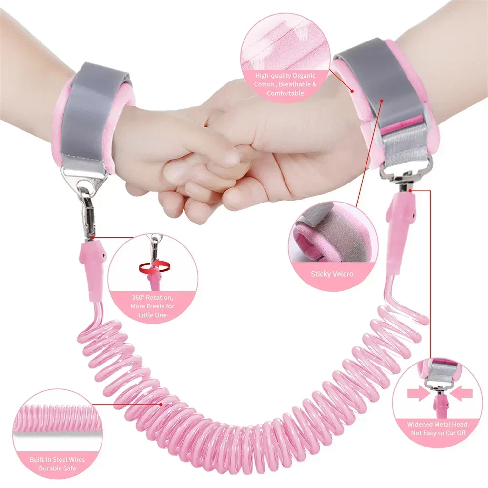 Anti-Verlust-Handgelenkband für Kinder, Leine, Rucksack, Baby-Sicherheitsgurt, Seil, modisches Armband, weiches Kinder-Wanderer-Kleinkind-Armband – Detail 18