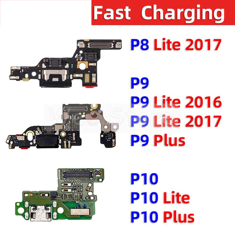 AiinAnt Charger Dock Connector Port Fast Charging Board Flex Cable For Huawei P8 P9 P10 Lite Plus 2016 2017 Phone Parts