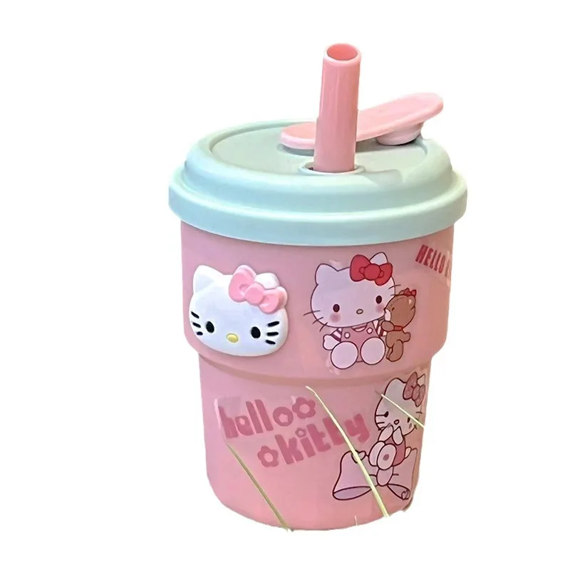 Anime Hello Kitty Y2K Cinnamoroll Cartoon Water Bottle Cute Girl Sippy Cup Portable Large Capacity Coffee Milk Cup Birthday Gift