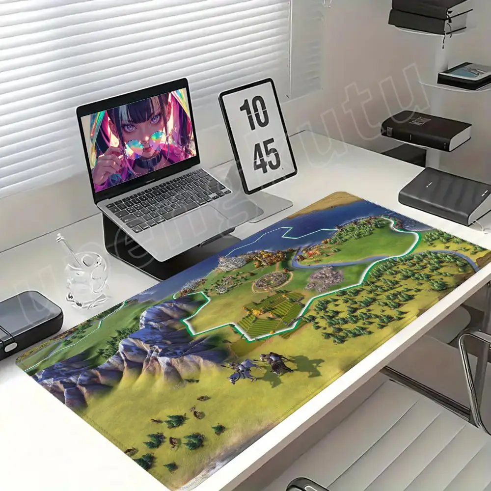 Civilization Mouse Pads Desk Pad Mouse Mat Game XXL 900x400 Mouse pad Anti-Slip Rubber Base Extended Keyboard Pad