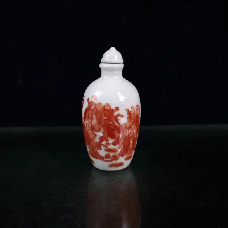 Fine Chinese Porcelain Paintting *Arhats* Snuff Bottle Crafts