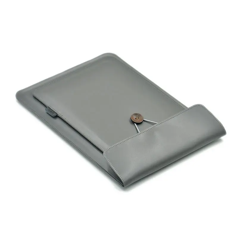 Double Layer High Capacity 14 Inch Laptop Bag Cover PU Leather Laptop Sleeve Case For M1 M2 MacBook Pro 14 Huawei MateBook