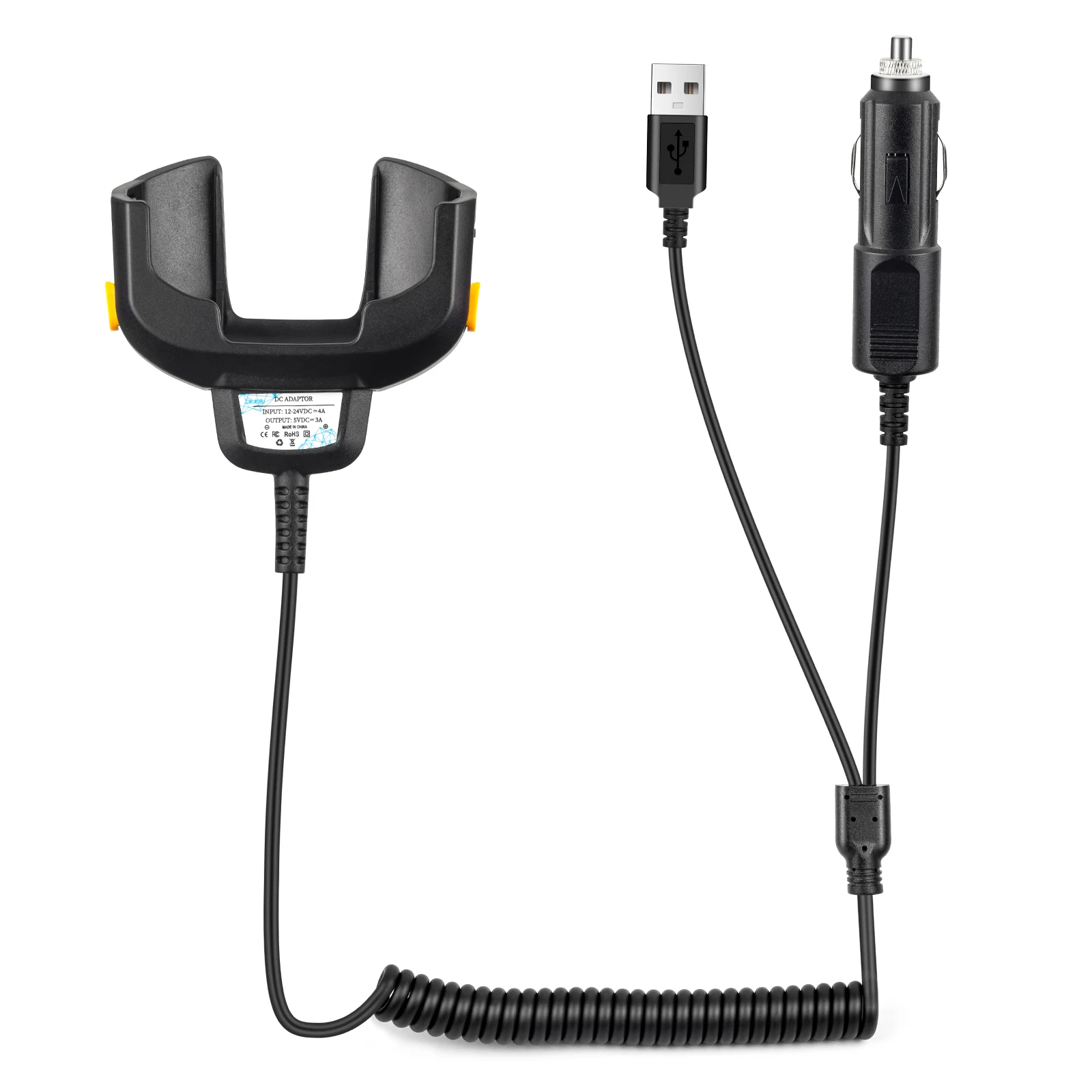 Zebra Tc77 2-in-1 USB and Car Quick Charger Cable Tc70 TC77 TC72 TC75 TC75X TC70X TC55 TC720L Series PDA Barcode Scanner Charger