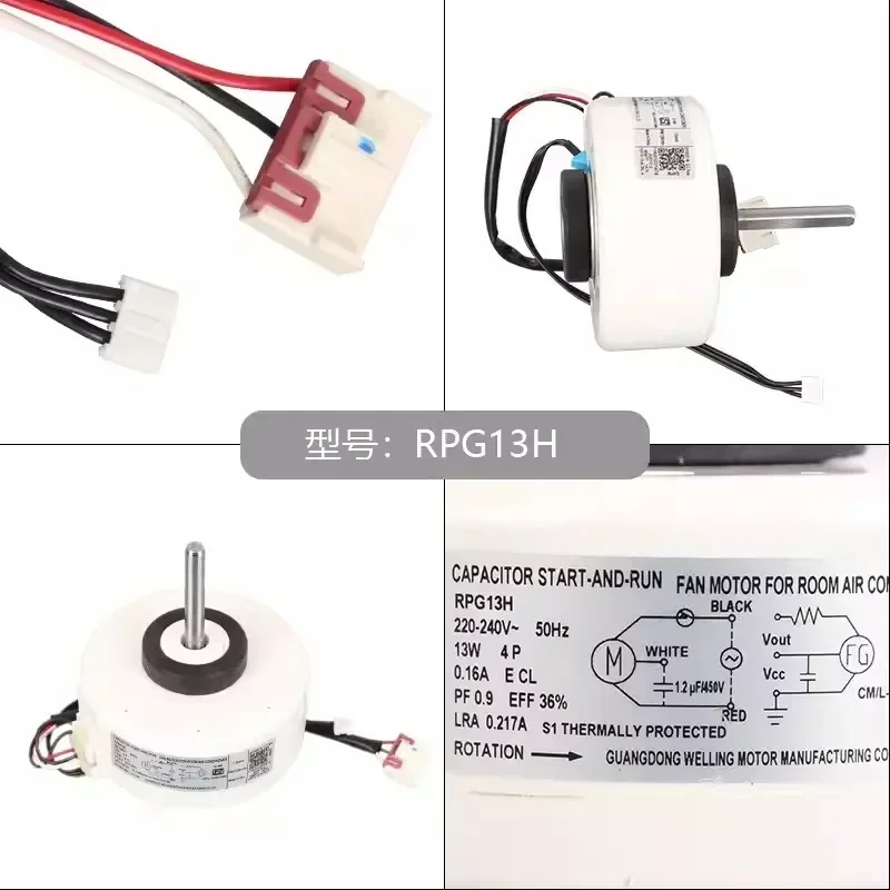 Imagem -02 - Motor de ar Condicionado Rpg13h Ykfg13438l-4 Ventilador de Motor dc Novo
