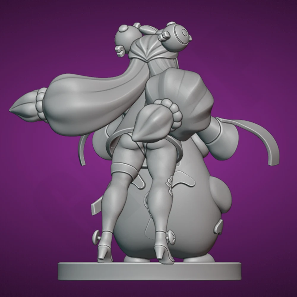 Bonito animal de estimação treinador 1/24 escala resina figura modelo kit coelho desmontado boneca sem pintura impressão 3d diy estátua artesanato brinquedo