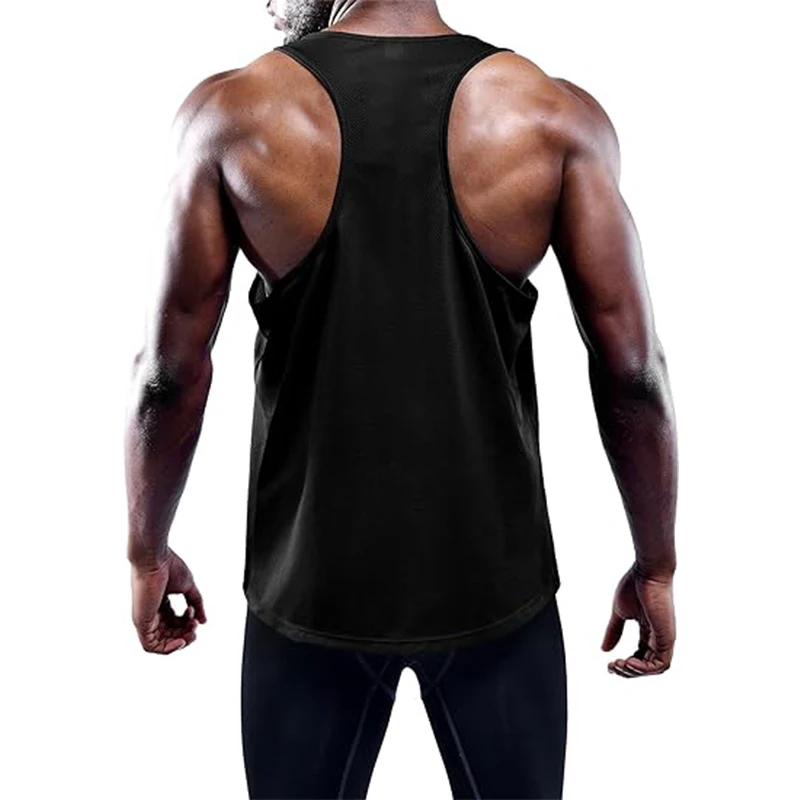 Running Tank Top For Men Quick Dry Workout Sleeveless Shirt Breathable Muscle Singlets Tanktop Training Bodybuilding Sport Vests