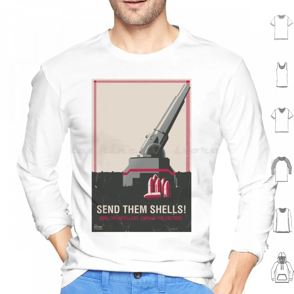 Send Them Shells! Hoodie cotton Long Sleeve Artillery Shells Cannon Factory Artillery Arm Artillery Expand Factory