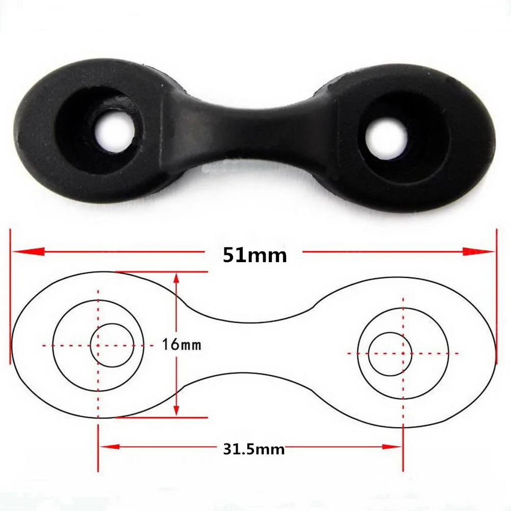 

10pcs Kayak Eye Pad C-Clip Canoe Tie Down Deck Rigging Accessories Durable Lightweight 51X12Mm Boat Water Sports Accessories
