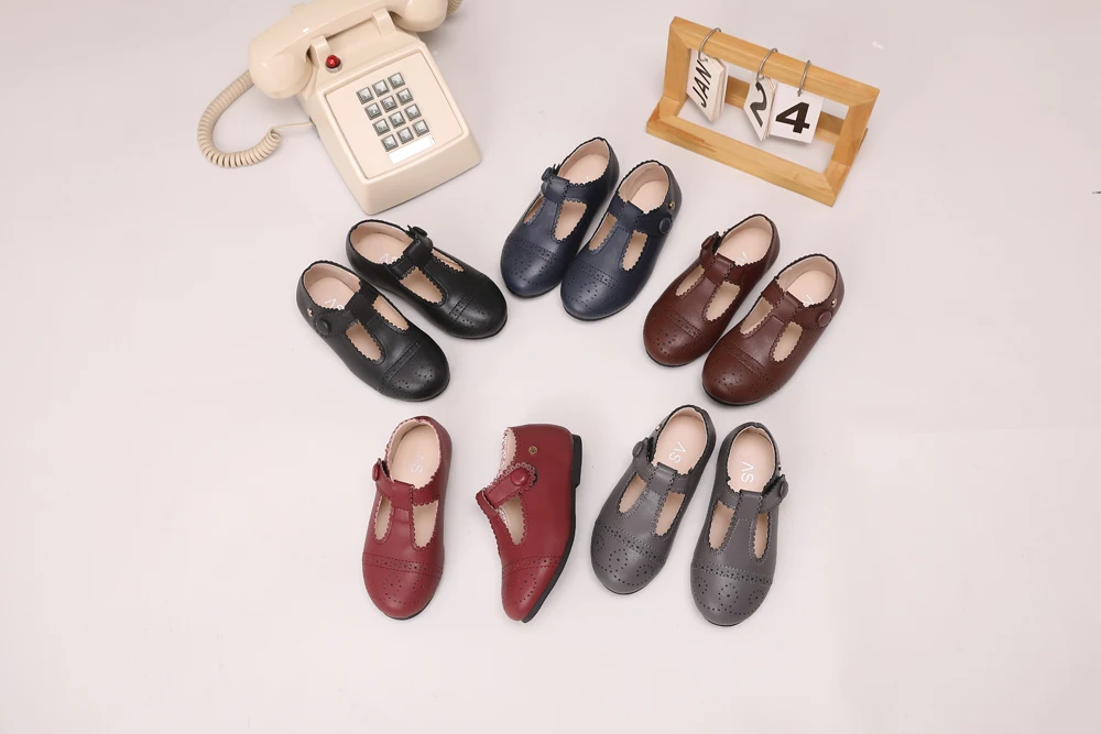 AS Kinderschuhe Marken-Kinderschuhe Baby Mädchen Lederschuhe Kleinkind Prinzessin Ballerinas Jungen Brogue Oxford Weiche Plateau Mary Jane Schuhe – Detail 2