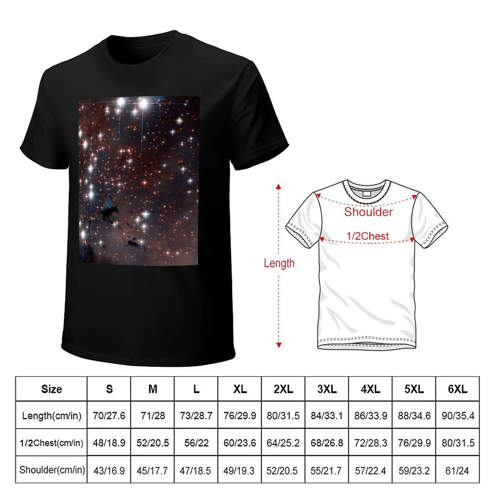 Eagle Nebula Cluster NGC 6611 T-Shirt Large Size Breathable Tee