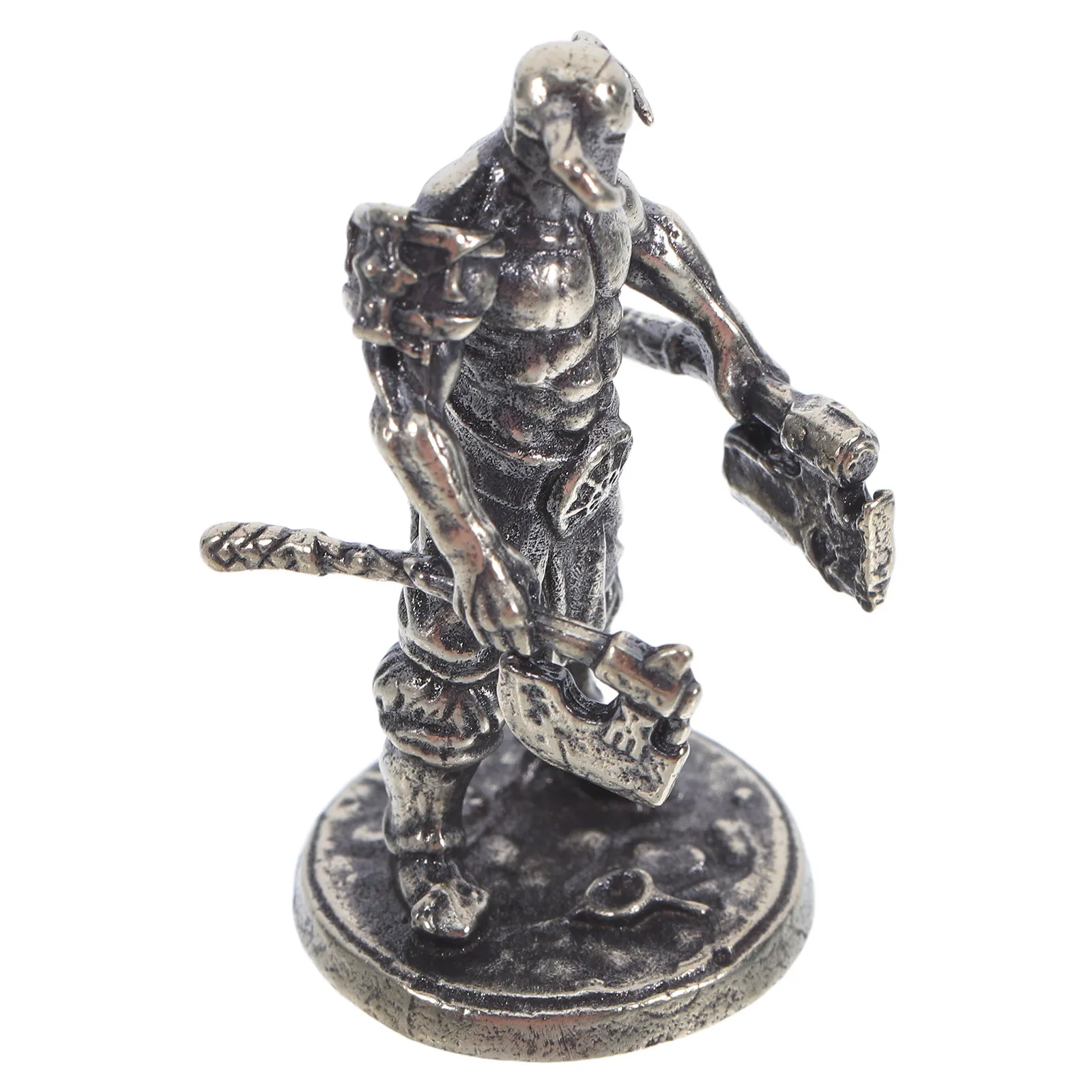 Handcrafted Mini Samurai Warrior Statue Japanese Bushido Culture Decor Cupronickel Medieval Sculpture for Desk Shelf Display