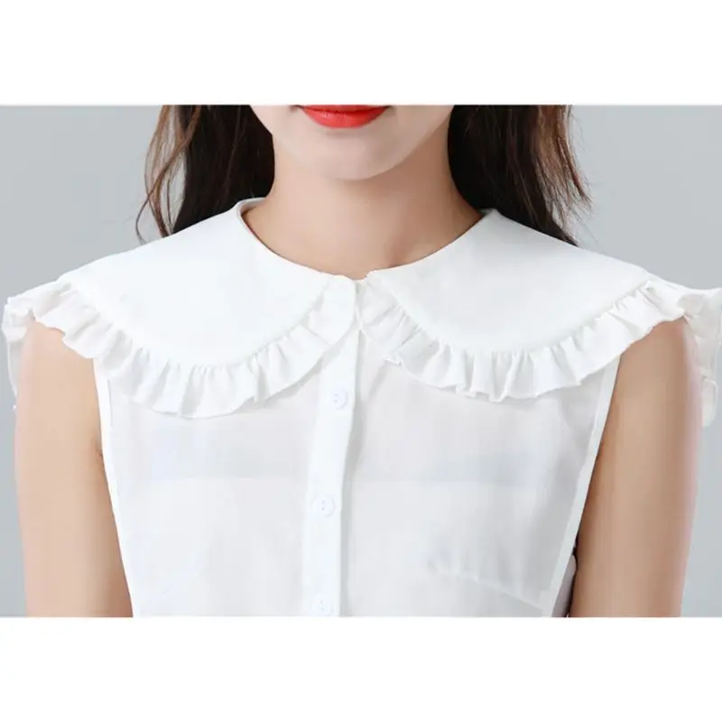 Japanese Women Girls for Doll Detachable False Fake Collar Pleated Lapel Shawl Shoulder Wrap Sweet Drop Shipping