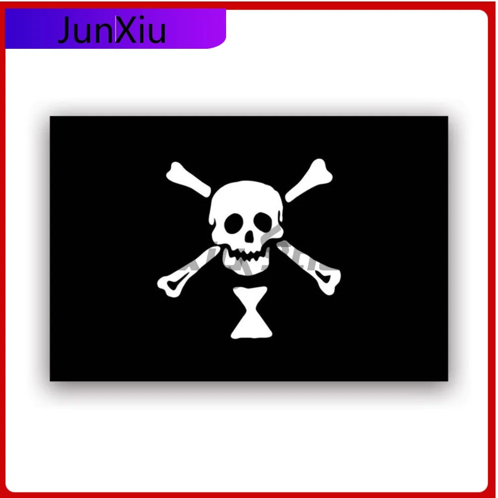 Jolly Roger Emanuel Wynne Flag Sticker Creative Decals Uv Protected Pirate Flag First Pirate French State Flag Patriotic Car