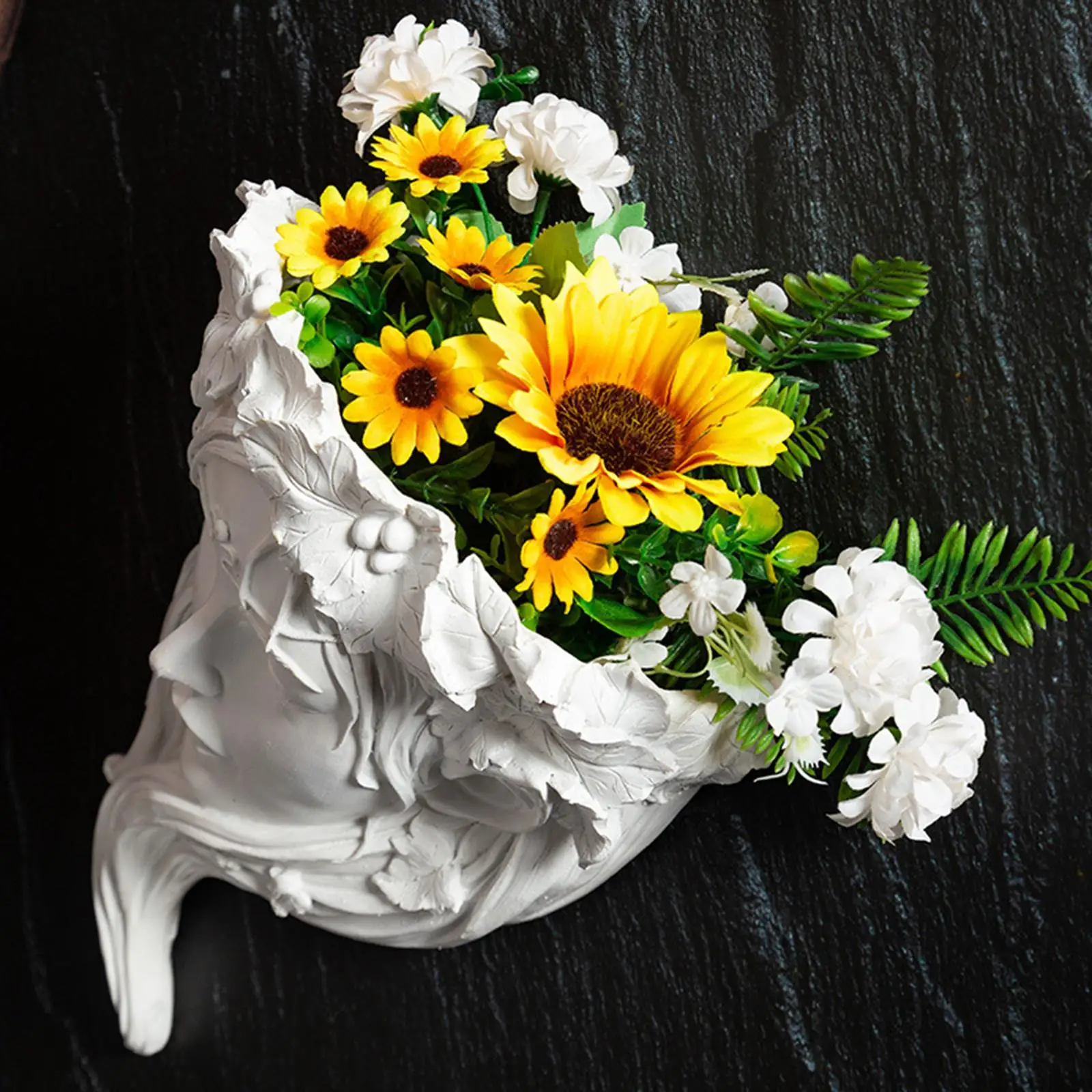 

Wall Hanging Plant Pot Unique Resin Crafts Goddess Head Planters Pots Goddess Statue Head Planter Decor for Hanging Décor Gift