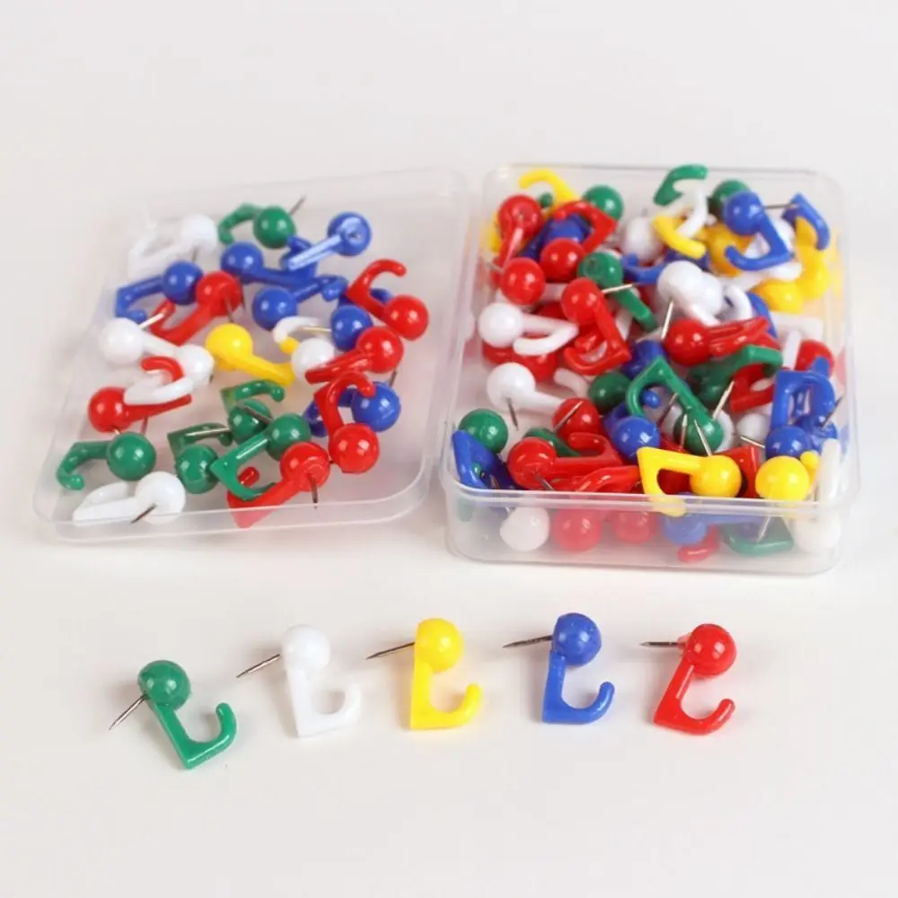 100Pcs DIY Colorful Push Pins Reusable Creative Thumb Tacks Multifunctional Easy Install Board Thumbtack School Stationery