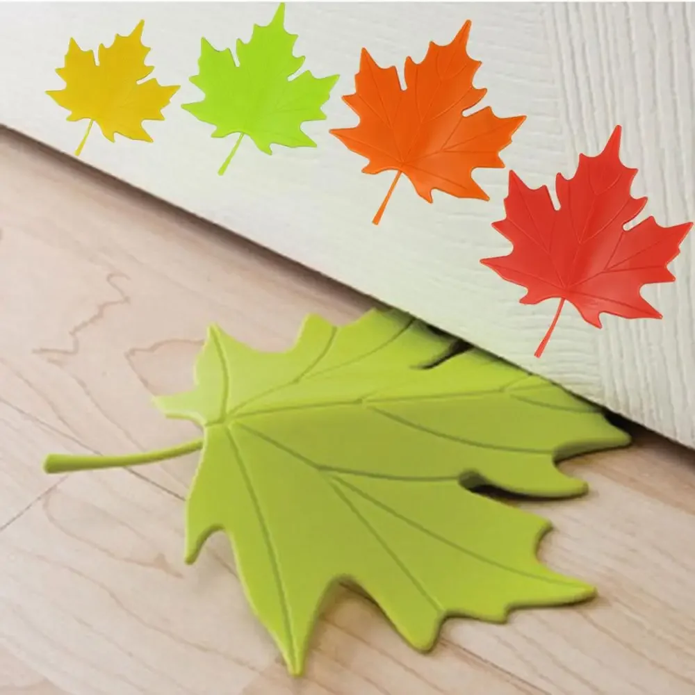

1PCS NEW Maple Door Stopper Autumn Leaf Style Home Decor Finger Safety Door Stop Stopper Doorstop