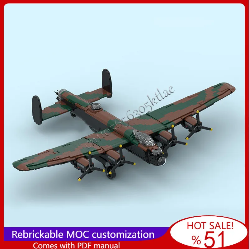 

3281 Parts MOC Famous Battle Series Four Engine Heavy Bomber Model Assembled Educational Creative For Kids Toys Christmas Gifts