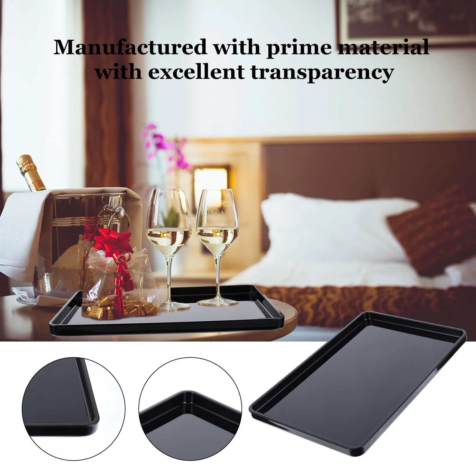 

1 pc Bathroom Storage Tray Eco-friendly Dinner Plate Acrylic Holder Towels Cups Toiletries Fruit Stable Design Durability