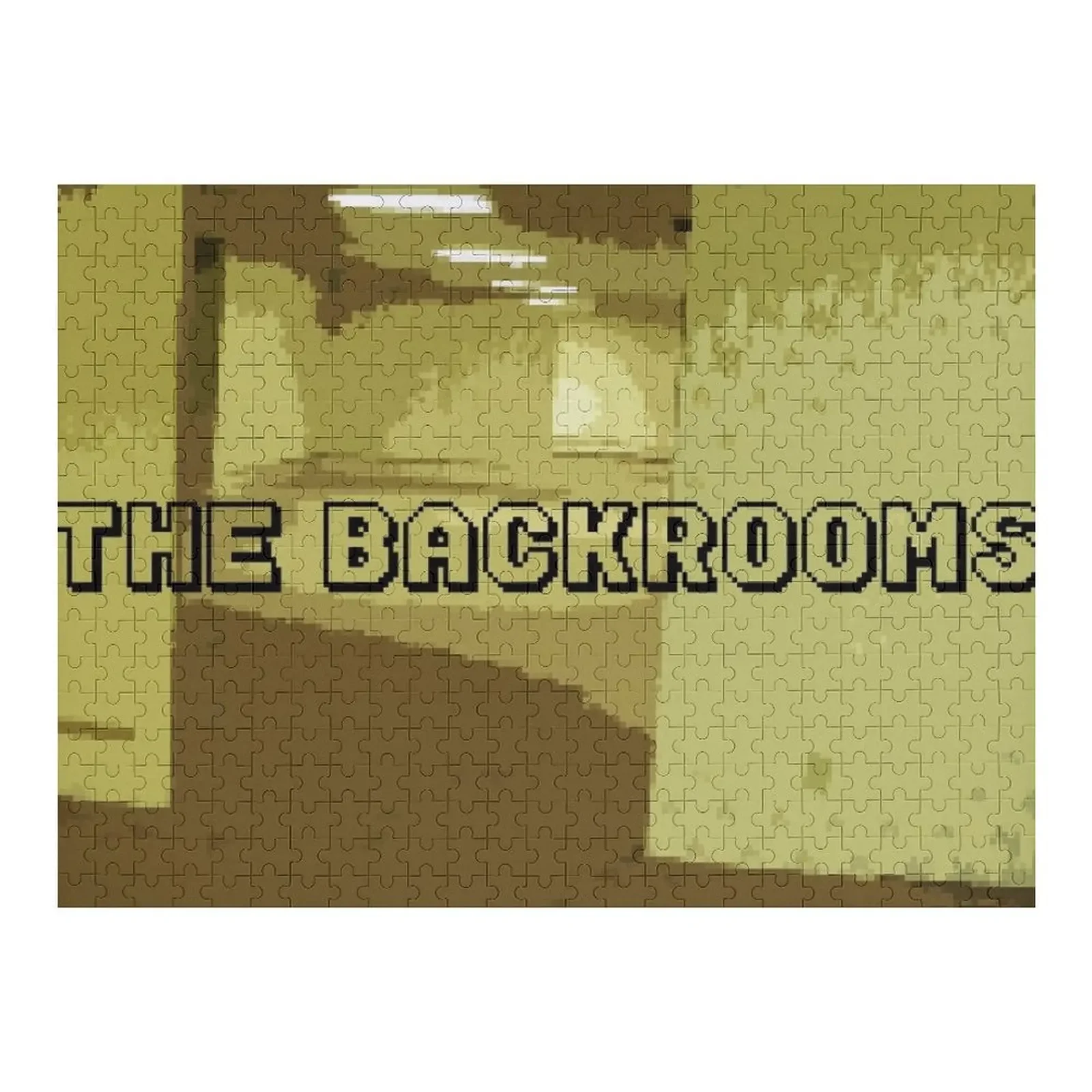 

The Backrooms Internet Meme 8Bit Pixel Art Creepypasta Jigsaw Puzzle Woods For Adults Customized Photo Baby Toy Puzzle